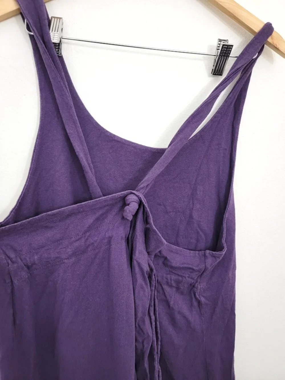 Blue Fish Pinafore Overalls Maxi Dress with Pockets Purple 1 - Picture 6 of 9